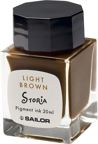 Sailor Fountain Pen, Pigment Bottle Ink, Storia, 0.7 fl oz (20 ml), Red 131006230 (yellow)
