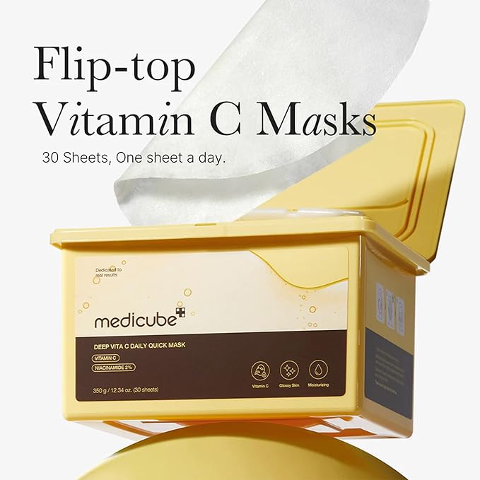 Medicube Deep Vita C Quick Mask 30 sheets Skin care UnboxJapan Exclusive