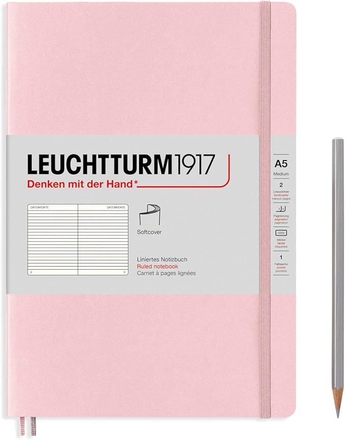 Leuchtturm Notebook A5 Horizontal Ruled Soft Cover Powder 361565
