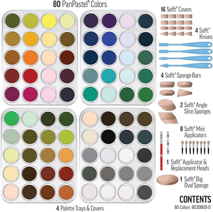 Colorfin PPSTL80 PanPastel Ultra Soft Artist Pastel Set, 80-Pack