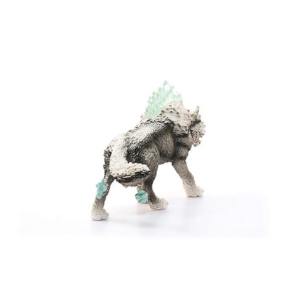 Schleich Snow Wolf Figurine Toy, Multicolor