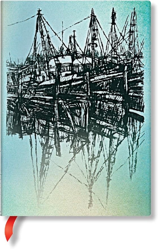 Paper Blanks PB3177-2 Notebook, Ship and Mirror Image, B6, Ruled