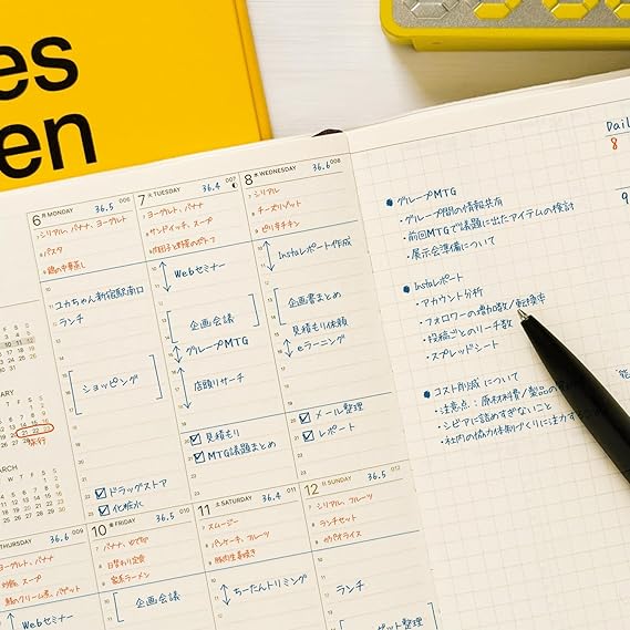 Laconic LID110-260BK 2026 B6 Weekly Planner, Black (Starts on December 2025)