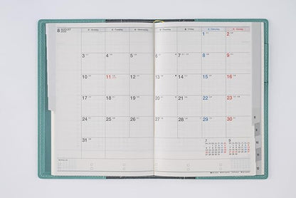 Takahashi 2026 Notebook, B6, Weekly Charme 8, Field Green, No. 358 (Begins January 2026)