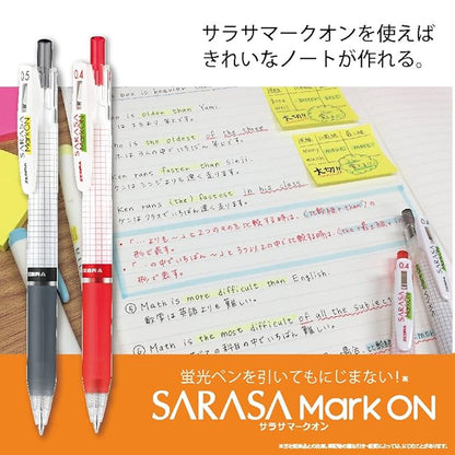 Zebra B-JJ77-BK Sarasa Mark On Gel Ballpoint Pens, 0.5, 10 Pieces (Blue 10pcs)