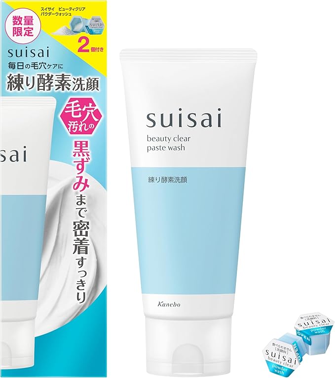 Suisai Beauty Clear Paste Wash, Set 1, Clear Green Floral Scent, Enzyme Kneaded Face, Pores, Clear Moisture Ingredients, Beauty Moisturizing Ingredients, Face Wash
