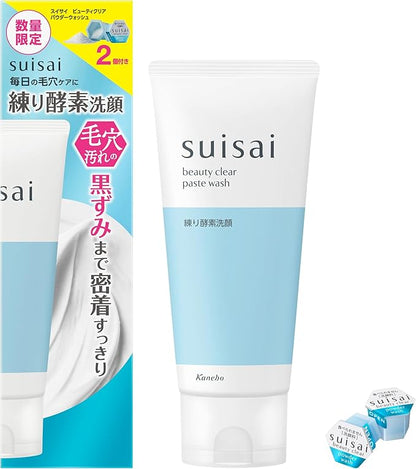 Suisai Beauty Clear Paste Wash, Set 1, Clear Green Floral Scent, Enzyme Kneaded Face, Pores, Clear Moisture Ingredients, Beauty Moisturizing Ingredients, Face Wash