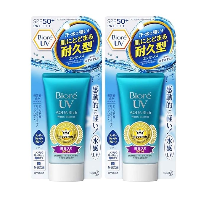 Biore UV Aqua Rich Watery Essence 2017 SPF50+/PA++++ (Pack of 2)
