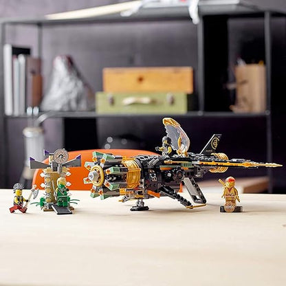 LEGO Ninjago Legacy Boulder Blaster 71736 Airplane Toy Featuring Collectible Figurines, New 2021 (449 Pieces) Multicolor