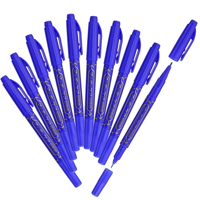 Zebra P-YYTH3-R Mackey Care Permanent Marker, Ultra Fine, Red (Blue)