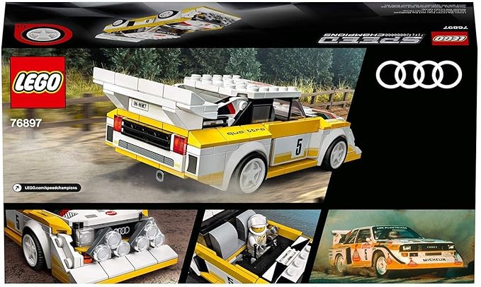 LEGO 76897 Speed Champions Audi Sport Quattro S1 Racer Toy, with Racing Driver Minifigure, Race Cars Building Sets, Multicolor (263 pieces)