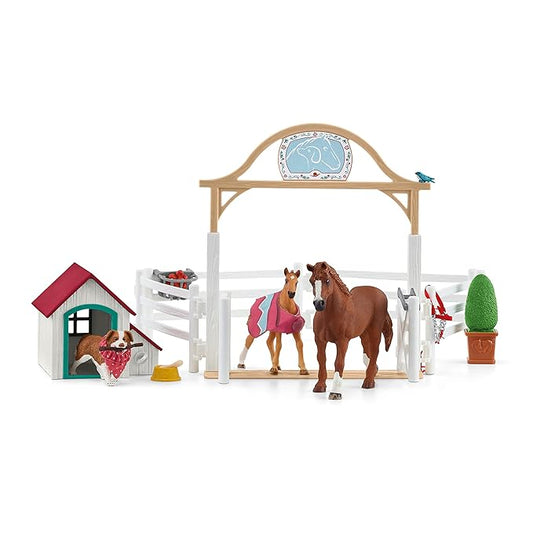 Schleich Horse Club Hannah’s guest horses with Ruby the dog NEW! Figure
