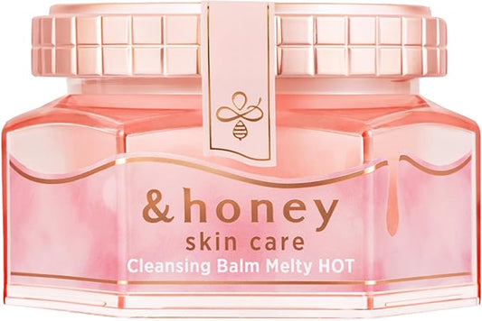 & Honey Melty Cleansing Balm, Hot, 3.2 oz (90 g), Skin Tone Enhancement Warming Cleansing, No Need for Face Washing, Eyelashes OK