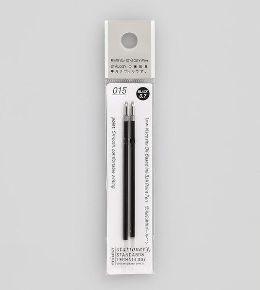 Nitoms STALOGY S5115-3P Ballpoint Pen Refill, Low Viscosity Oil-based, 0.7mm, Black