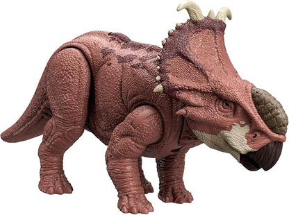 Mattel HTK72 Jurassic World Action Figure, Horu! Pachilinosaurus, Children's Figure, Dinosaurus, Toy, Total Length: Approx. 11.2 inches (28.3 cm), 4 Years Old, Brown