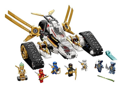 LEGO Ninjago Legacy Ultra Sonic Raider 71739 Building Kit with a Motorcycle, Plane and Collectible Minifigures; New 2021 (725 Pieces) Multicolor
