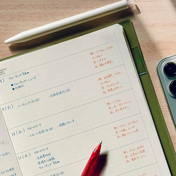 Laconic 2026 Monthly Notebook, A5 Monthly, Metallic Synthetic Leather, Silver, LED29-330SV (Starts in December 2025)