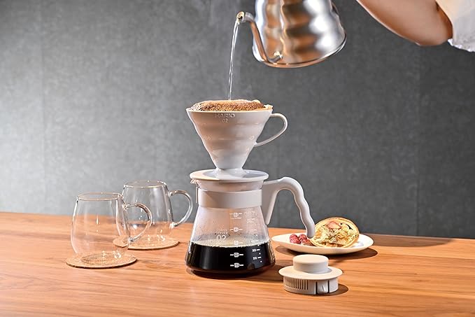 HARIO | V60 Coffee Server 02 Set | Glass | 700ml | 1-4 Cups.