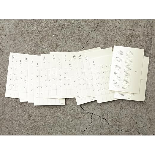 Midori 22278006 MD Notebook Diary, Notebook Stickers, 2024, M, Monthly (Starts December 2023) (S (Seal)