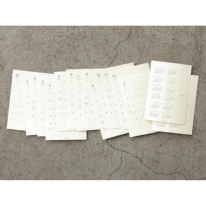 Midori 22278006 MD Notebook Diary, Notebook Stickers, 2024, M, Monthly (Starts December 2023) (S (Seal)