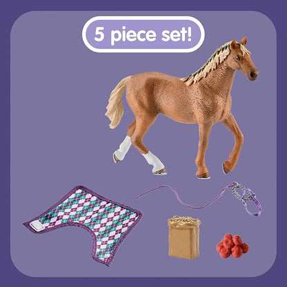 Schleich English Thoroughbred with Blanket Playset