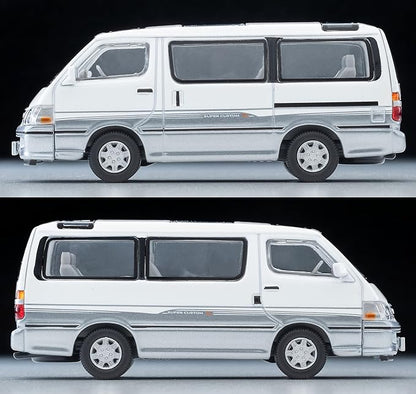 Tomica Limited Vintage Neo 1/64 LV-N216d Toyota HiAce Wagon Super Custom G White/Silver 2001 Model Toy Car, Assembled Product