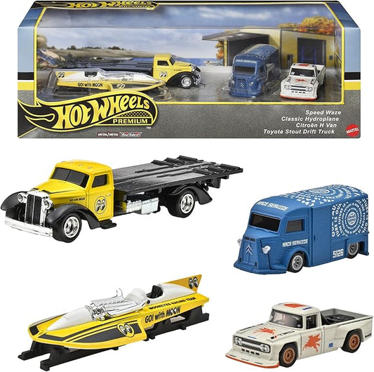 Hot Wheels HRT51 Premium Collector Set - Motorhead Madness Vehicle Toy Minicar Ages 3 and Up Multi