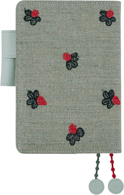 Hobonichi Notebook Original (A6) Size Notebook Cover Mina Perhonen/light berry (green)