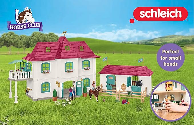 Schleich - 42551 Lakeside Country House and Stable, Multi Color