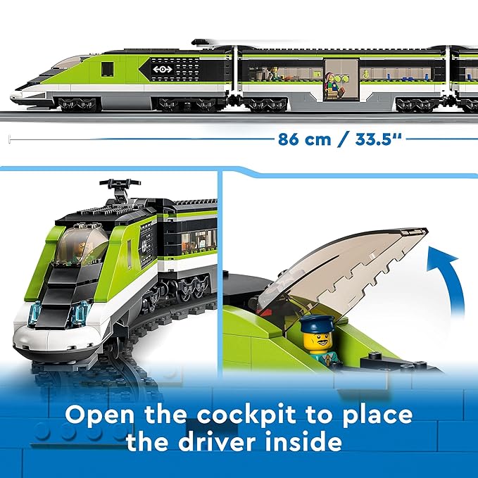 LEGO City Express Passenger Train 60337 Building Kit (764 Pieces)