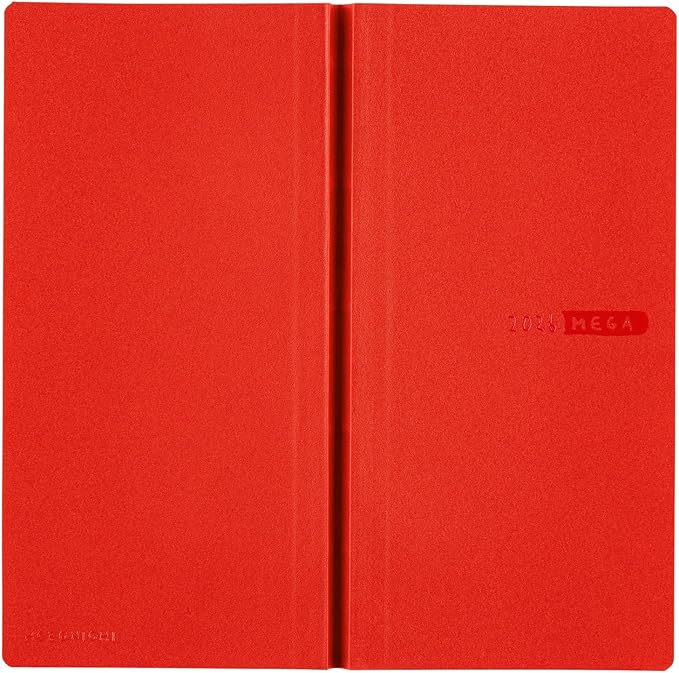 HOBONICHI  2026 weeks, MEGA English Edition, Sneakers, Tomato Red, Starts from January, Weekly Planner, Weekly Leaf, Slim, Long, Graph Note, 219 Pages