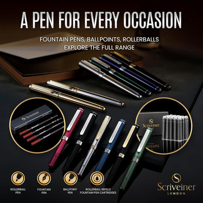 Scriveiner Deep Crimson Ballpoint Pen Scriveiner