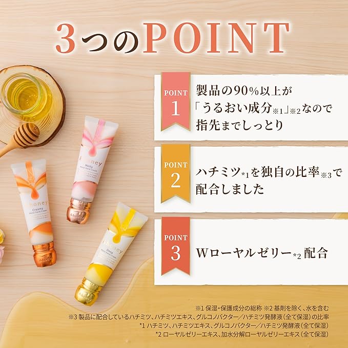 &honey Creamy Moist Hand Cream (Super Moist) 1.8 oz (50 g) [Lovely Berry Honey Scent]