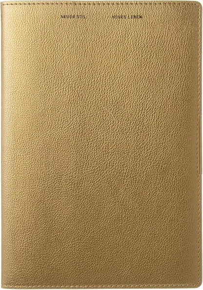 Laconic LED 29-330GD Monthly Notebook, A5 Monthly, Metallic Synthetic Leather, Gold, 2026 (Starts from December 2025)