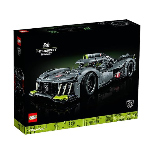 LEGO Technic Peugeot 9X8 24H Le Mans Hybrid Hypercar 42156 Building Kit (1,775 Pieces),Multicolor