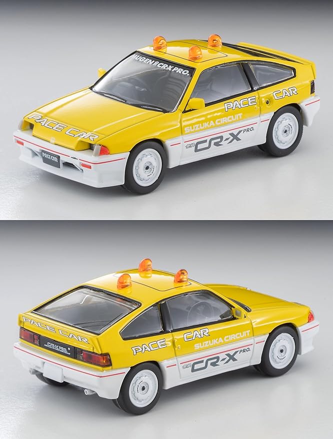 Tomica Limited Vintage Neo 1/64 LV-N318b Honda Ballard Sports CR-X MUGEN CR-X PRO Suzuka Circuit Pace Car Yellow/White Finished Product