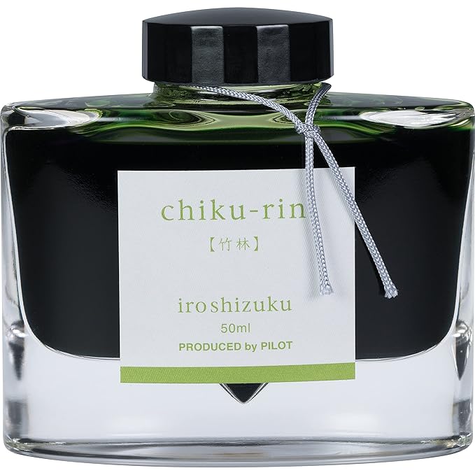 Pilot Iroshizuku Bottled Fountain Pen Ink, Chiku-rin, Bamboo Forest, Light Green (69222)