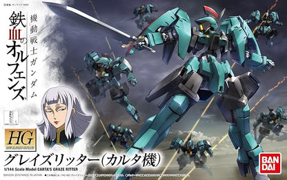 Bandai Hobby HG IBO 1/144 Carta's Graze Ritter "Gundam Iron-Blooded Orphans" Action Figure