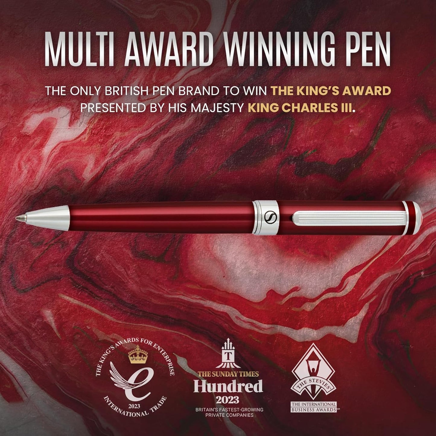 Scriveiner Deep Crimson Ballpoint Pen Scriveiner