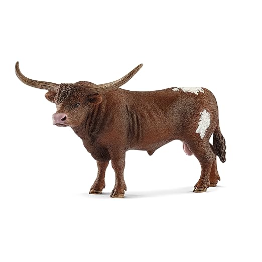 Schleich 13866 Texas Longhorn Bull, Animal, Miniature Figure