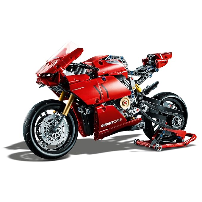 LEGO 42107 Building Block Technic Ducati Panigale V4 R Motorbike, Collectible Superbike Display Model,Multicolor
