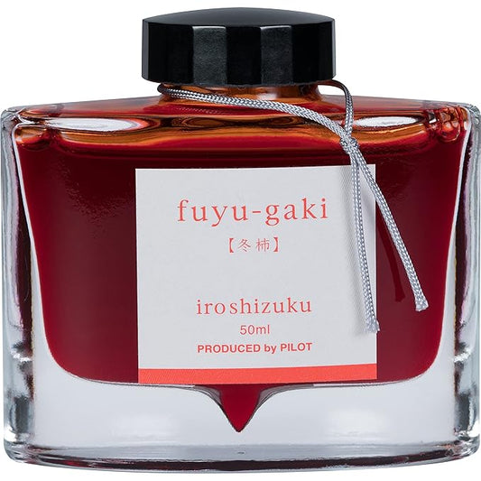 Pilot Iroshizuku Bottled Fountain Pen Ink, Fuyu-Gaki, Winter Persimmon, Orange Red (69209)