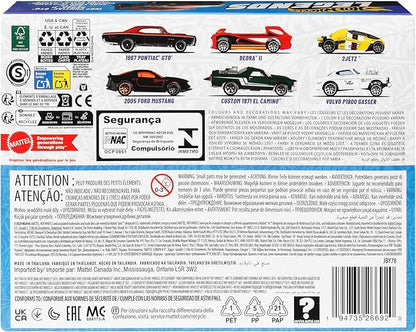 Hot Wheels JBY78 Legends Multi-Pack Vehicle Toy Mini Car, Pack of 6, 3 Years Old and Up Multi