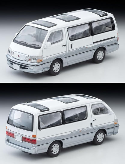 Tomica Limited Vintage Neo 1/64 LV-N216d Toyota HiAce Wagon Super Custom G White/Silver 2001 Model Toy Car, Assembled Product