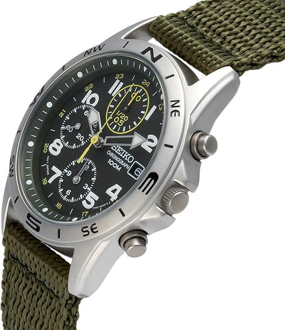 Seiko SND377R Men's Wristwatch, Re-imported, Overseas Model, khaki watch