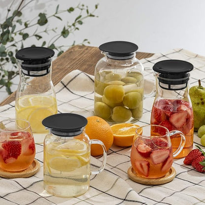 HARIO VDPI-700-B Vinegar Storage Container, Vinegars, Drink Pitcher, 23.7 fl oz (700 ml), Pickles, Black, Made in Japan, Pack of 1