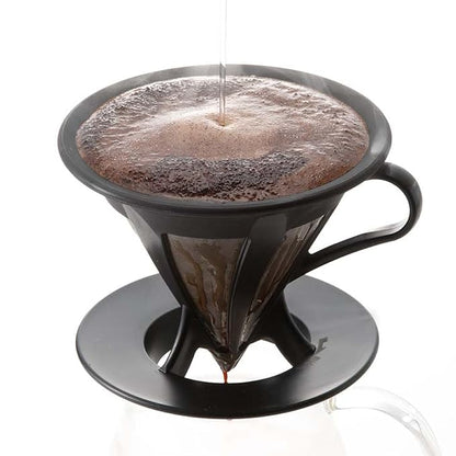 Hario Paperless Coffee Dripper Black Stainless Steel Filter CFOD-02