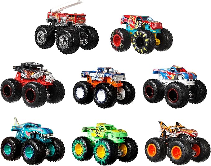 Hot Wheels HDB12 Monster Truck, 8 Pack (Mini Car, Set of 8)