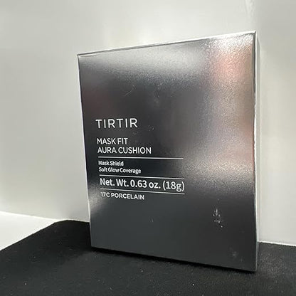 TIRTIR Mask Fit Cushion, 3 Types: Red/All Cover/Mask Fit) (AURA 17C, 18 grams)