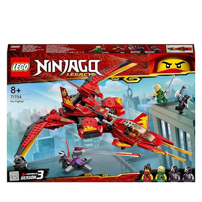 LEGO 71704 Ninjago Legacy Kai Fighter Toy Jet Playset with Nindroid Action Figures,513 Pieces Multicolor